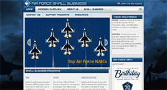 Desktop Screenshot of airforcesmallbiz.org